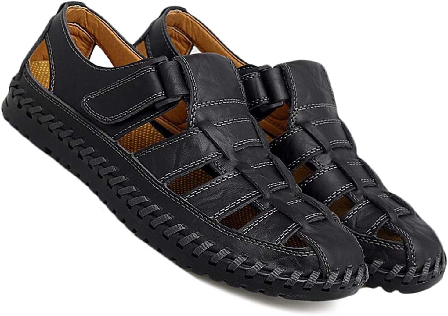 Мужские кожаные сандалии с закрытым носком для прогулок на природе, вождения, водонепроницаемые спортивные сандалии, сандалии рыбака, пляжные водные сандалии Hnvavq, L
Мужские кожаные сандалии с закрытым носком для прогулок на природе, вождения, водонепроницаемые спортивные сандалии, сандалии рыбака, пляжные водные сандалии Hnvavq, L