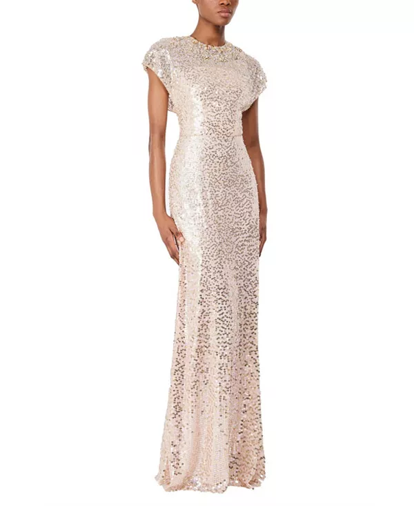 Платье из пайеток из Одиши Jenny Packham, белый
Платье из пайеток из Одиши Jenny Packham, белый