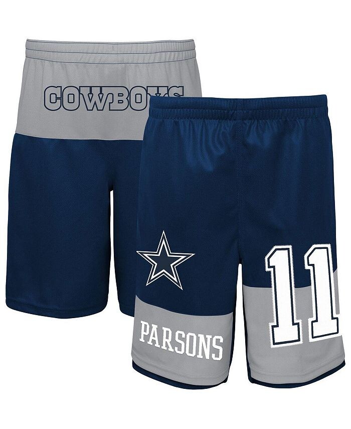 Шорты Big Boys Micah Parsons Navy Dallas Cowboys с именем и номером игрока Outerstuff, синий
Шорты Big Boys Micah Parsons Navy Dallas Cowboys с именем и номером игрока Outerstuff, синий
