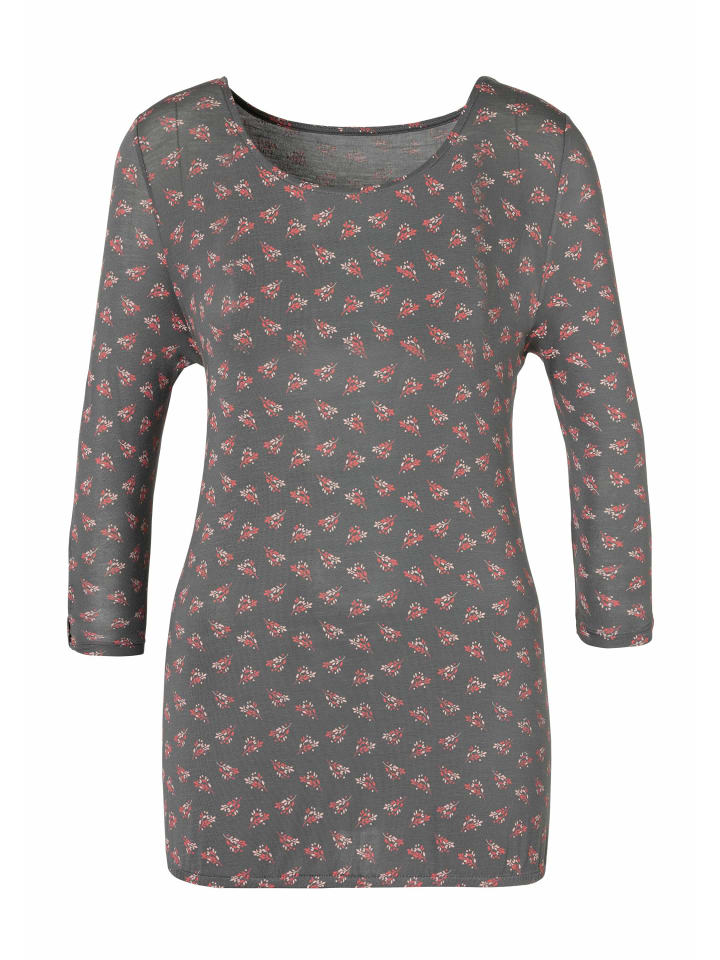 Рубашка с рукавами 3/4 темно-серого цвета LASCANA
Рубашка с рукавами 3/4 темно-серого цвета LASCANA