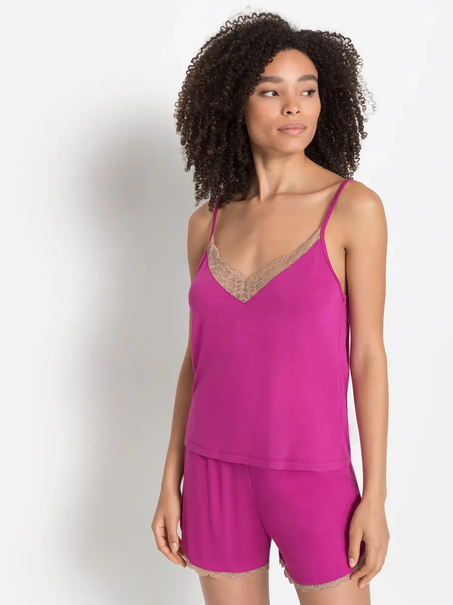 LASCANA Пижама (комплект, 2 шт.), с красивыми кружевными деталями, цвет Magenta
LASCANA Пижама (комплект, 2 шт.), с красивыми кружевными деталями, цвет Magenta