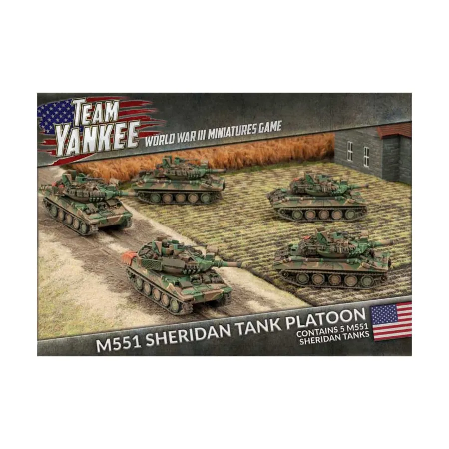 Танковый взвод M551 Шеридан, Team Yankee - World War III - American Army (1:100)
Танковый взвод M551 Шеридан, Team Yankee - World War III - American Army (1:100)