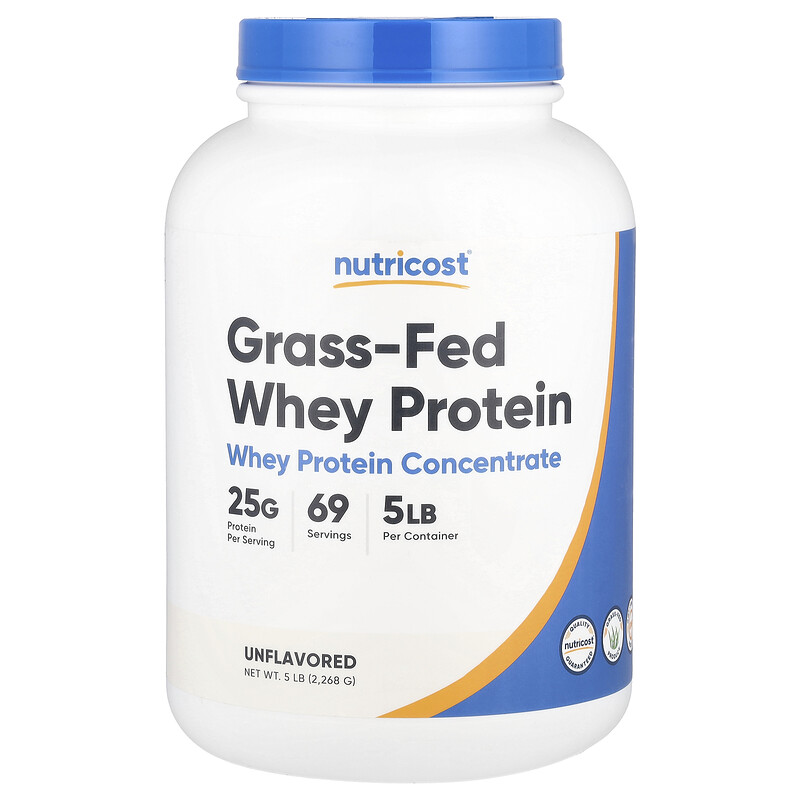 Nutricost, Концентрат сывороточного протеина травяного откорма, без добавок, 2268 г (5 фунтов)
Nutricost, Концентрат сывороточного протеина травяного откорма, без добавок, 2268 г (5 фунтов)