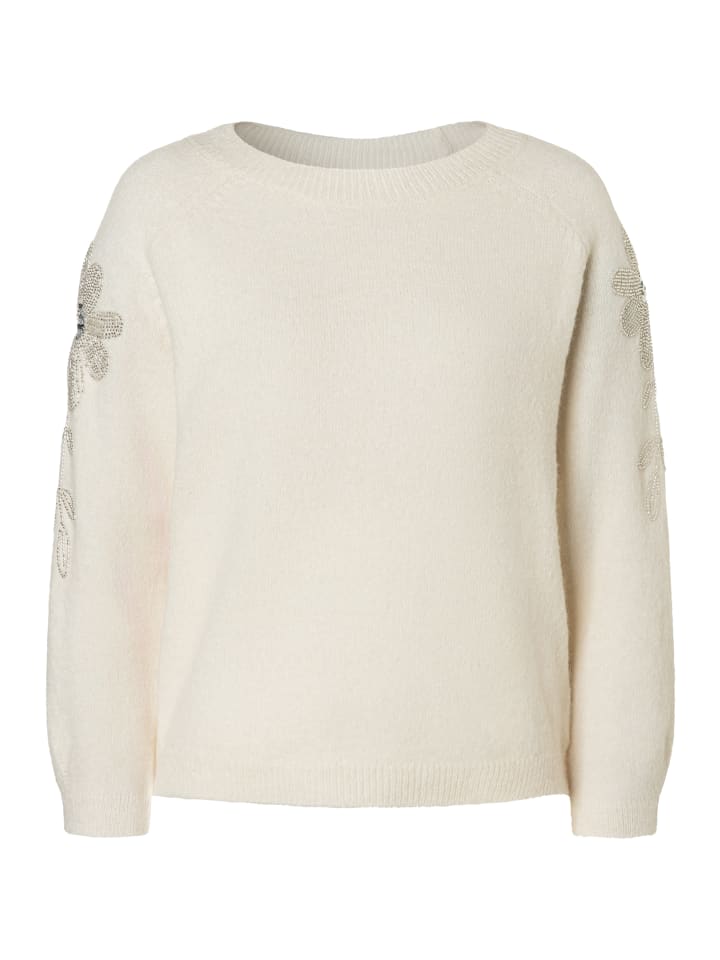 Элегантный вязаный свитер с аппликацией из пайеток в пудрово-кремовом цвете More & More
Элегантный вязаный свитер с аппликацией из пайеток в пудрово-кремовом цвете More & More