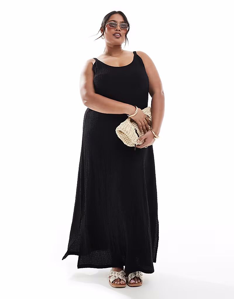 ONLY Curve фактурное макси-платье черного цвета
ONLY Curve фактурное макси-платье черного цвета