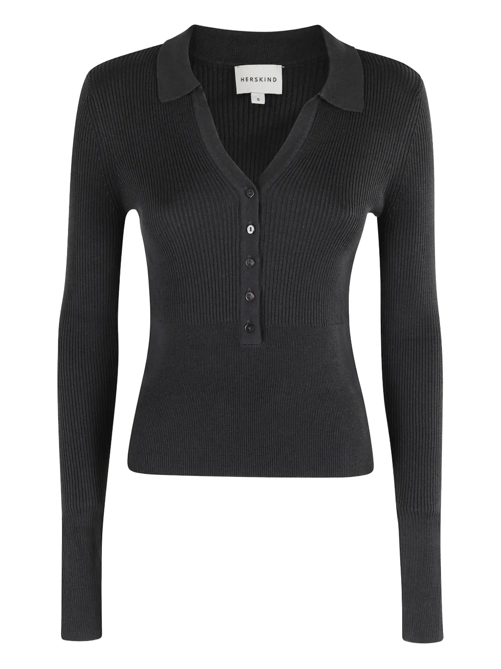 Ребристый топ-поло HERSKIND, черный
Ребристый топ-поло HERSKIND, черный
