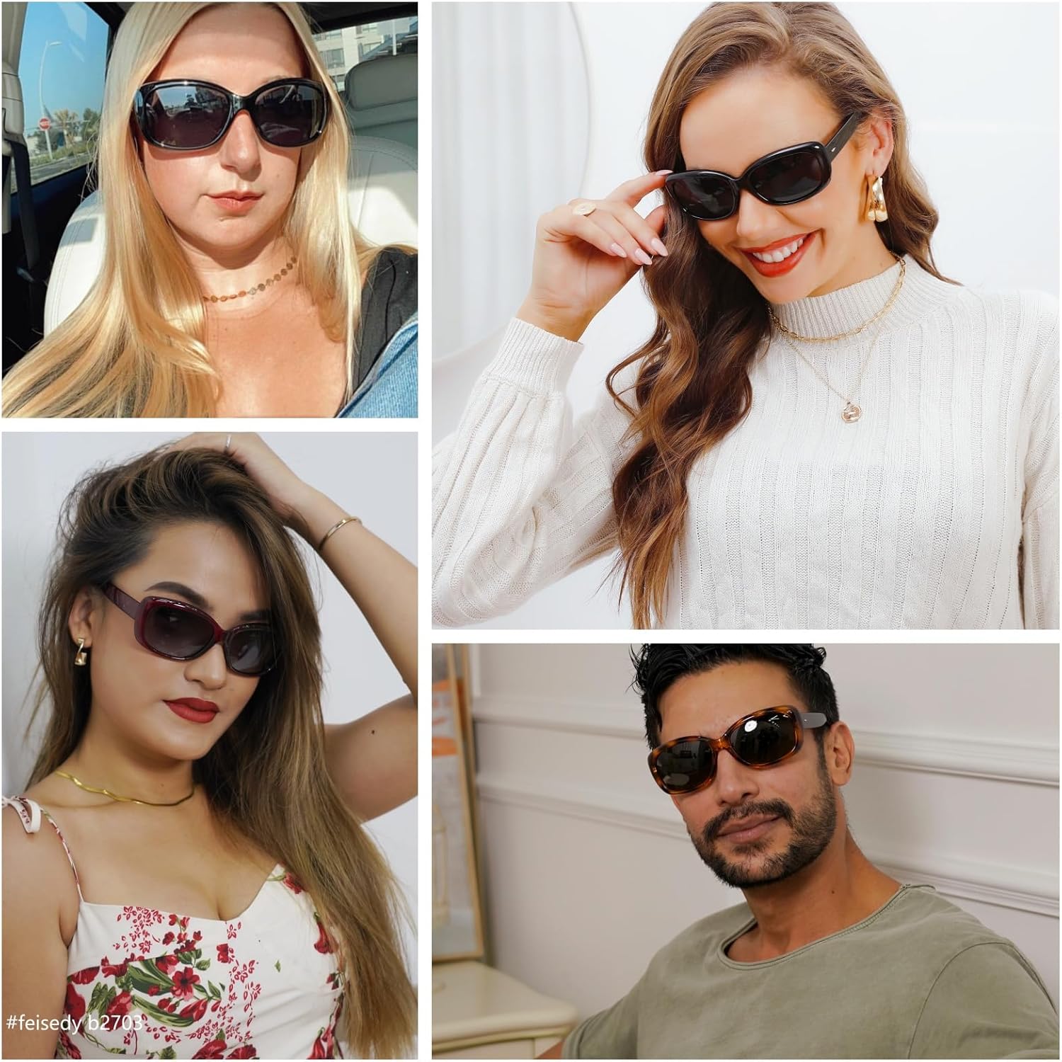 Солнцезащитные очки FEISEDY Vintage Square Polarized для женщин и мужчин, цвет Havana, с толстой оправой, защита от ультрафиолета UV400, модель B2703, 001 Black Frame/Grey
Солнцезащитные очки FEISEDY Vintage Square Polarized для женщин и мужчин, цвет Havana, с толстой оправой, защита от ультрафиолета UV400, модель B2703, 001 Black Frame/Grey