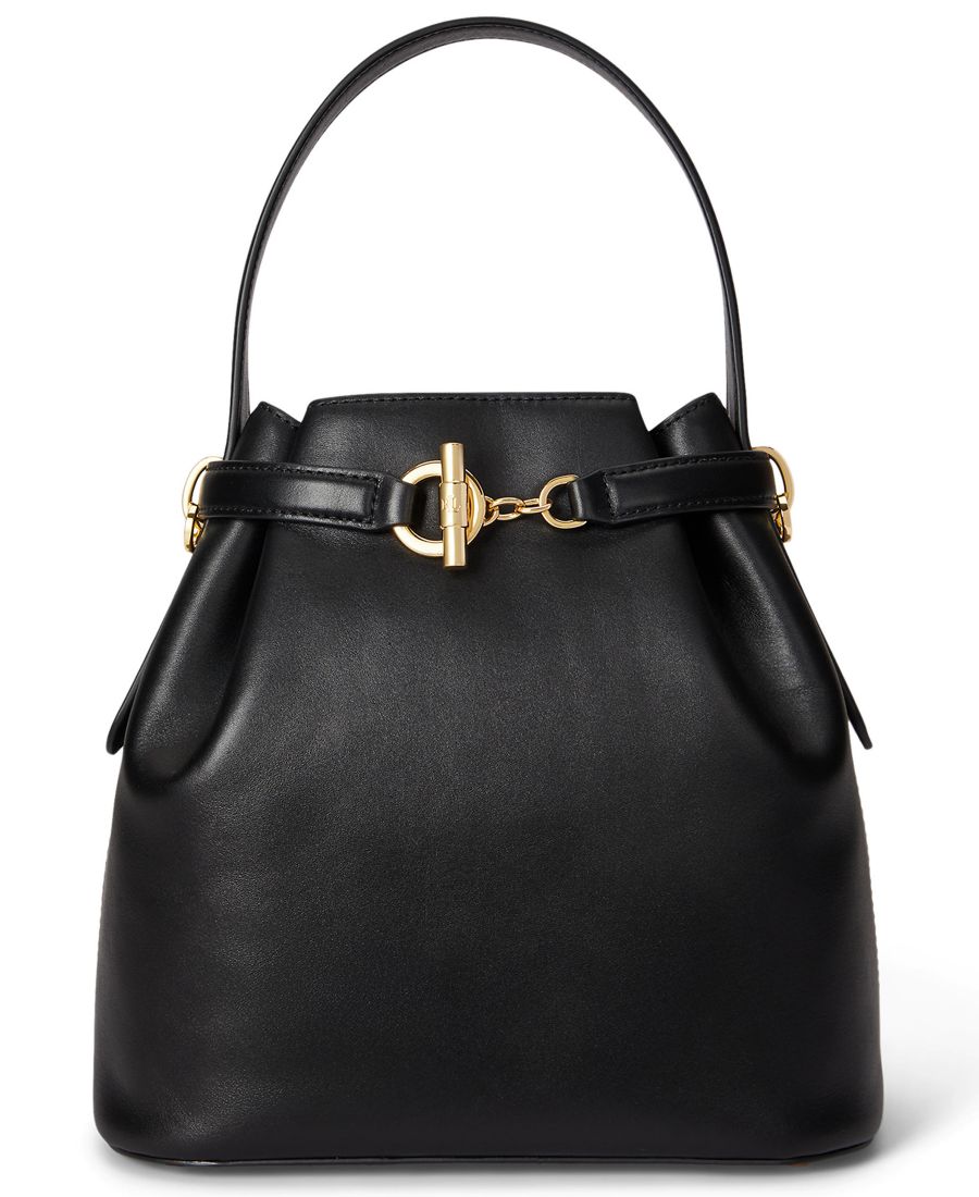Маленькая кожаная сумка-ведро Blaike Lauren Ralph Lauren, Black
Маленькая кожаная сумка-ведро Blaike Lauren Ralph Lauren, Black