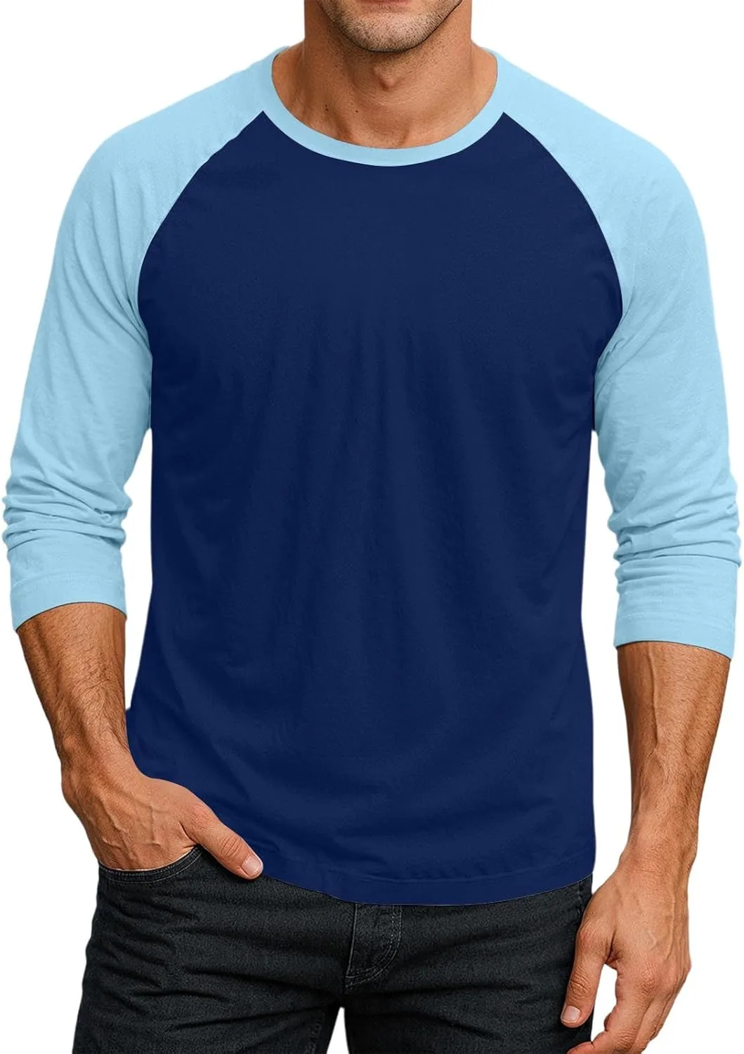 Мужская футболка с 3/4 рукавом и цветными блоками BEIBEINOYA
Мужская футболка с 3/4 рукавом и цветными блоками BEIBEINOYA