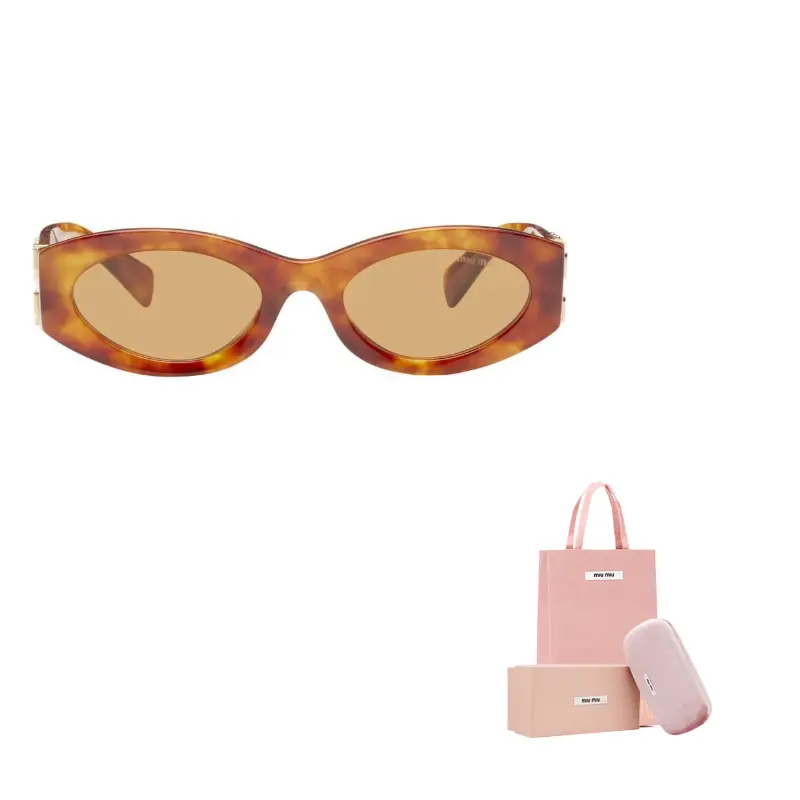 Овальные солнцезащитные очки в черепаховом цвете для женщин MIU MIU
Овальные солнцезащитные очки в черепаховом цвете для женщин MIU MIU