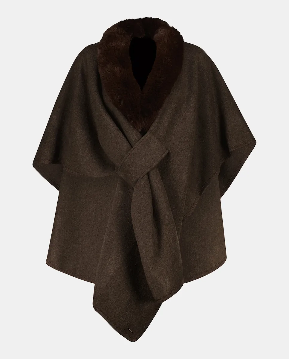 Пальто типа накидки с искусственным мехом Latouche, коричневый
Пальто типа накидки с искусственным мехом Latouche, коричневый