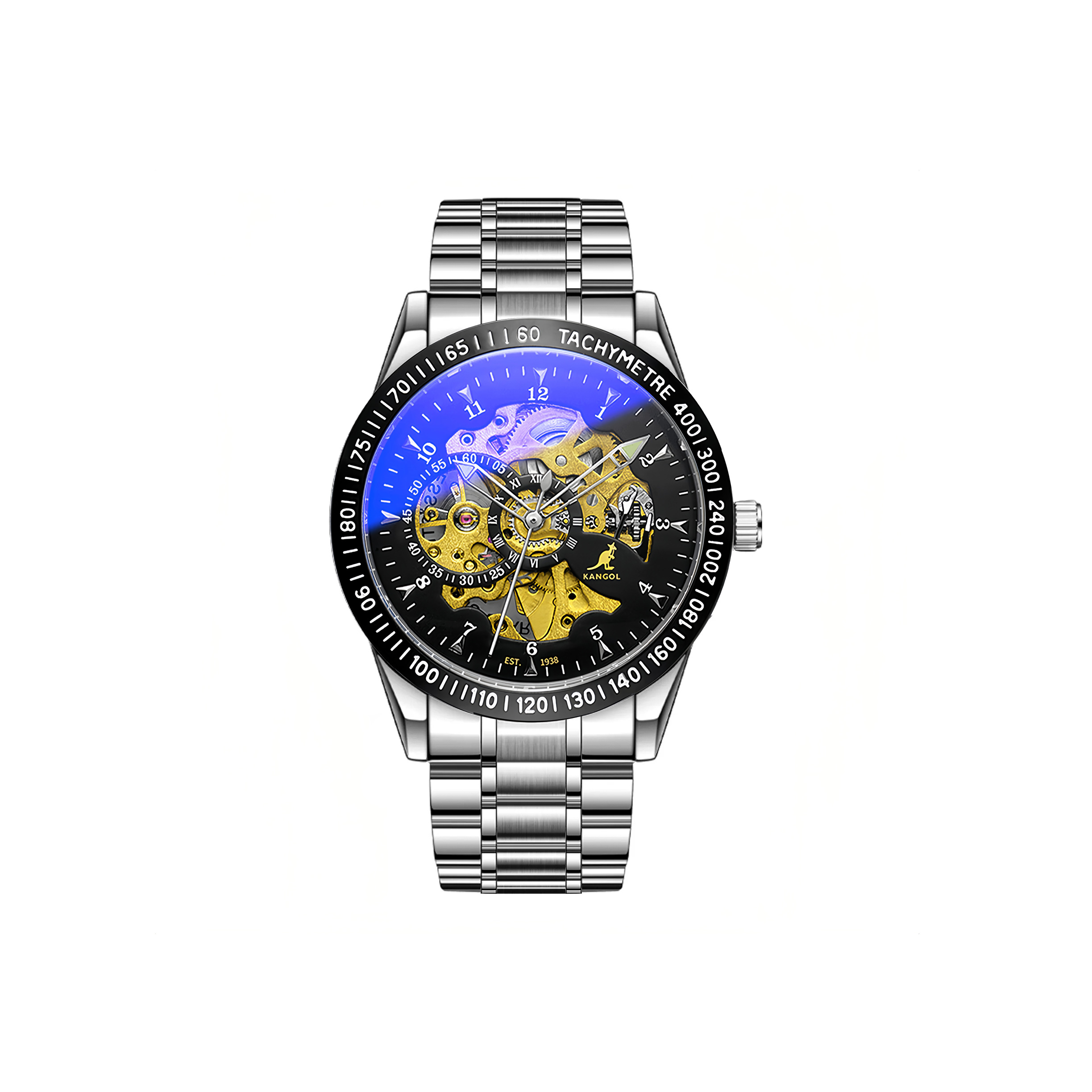 Мужские часы со стальным браслетом и автоматическим механизмом Cut-Out Dial KANGOL
Мужские часы со стальным браслетом и автоматическим механизмом Cut-Out Dial KANGOL