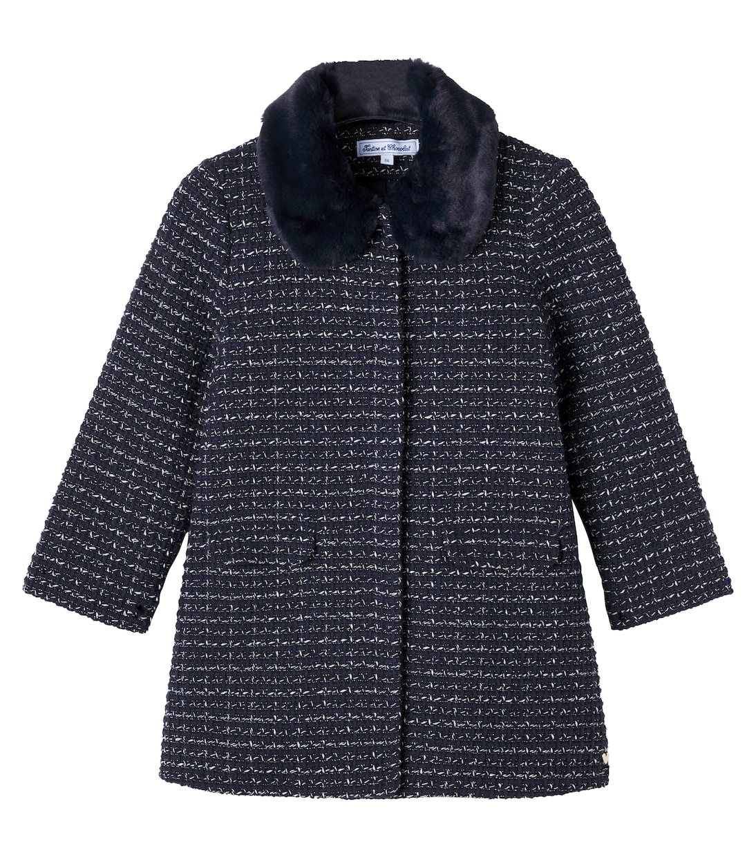 Твидовое пальто с отделкой из искусственного меха Tartine et Chocolat, Marine
Твидовое пальто с отделкой из искусственного меха Tartine et Chocolat, Marine