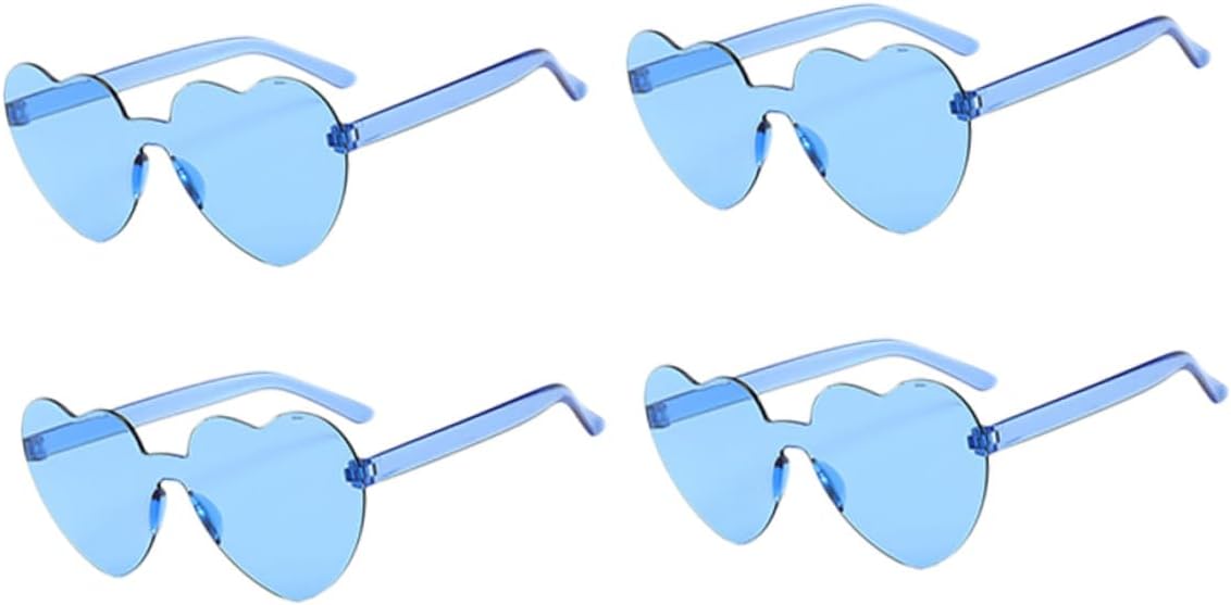 Alipis 4 шт. Солнцезащитные очки без оправы в форме сердца, прозрачные, желейного цвета, с защитой от УФ-излучения, модные женские очки для пляжа, путешествий и вечеринок, Blue
Alipis 4 шт. Солнцезащитные очки без оправы в форме сердца, прозрачные, желейного цвета, с защитой от УФ-излучения, модные женские очки для пляжа, путешествий и вечеринок, Blue