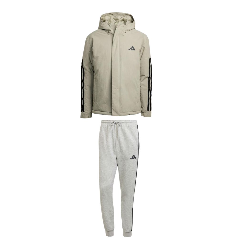 Adidas Мужской повседневный спортивный комплект одежды: рубашка цвета хаки + брюки серого цвета с капюшоном, средней плотности ткани
Adidas Мужской повседневный спортивный комплект одежды: рубашка цвета хаки + брюки серого цвета с капюшоном, средней плотности ткани