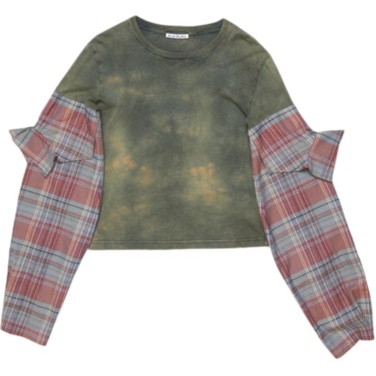 Футболка женская с длинным рукавом и круглым вырезом в клетку пэчворк бирюзовый Acne Studios, сине-зеленый
Футболка женская с длинным рукавом и круглым вырезом в клетку пэчворк бирюзовый Acne Studios, сине-зеленый