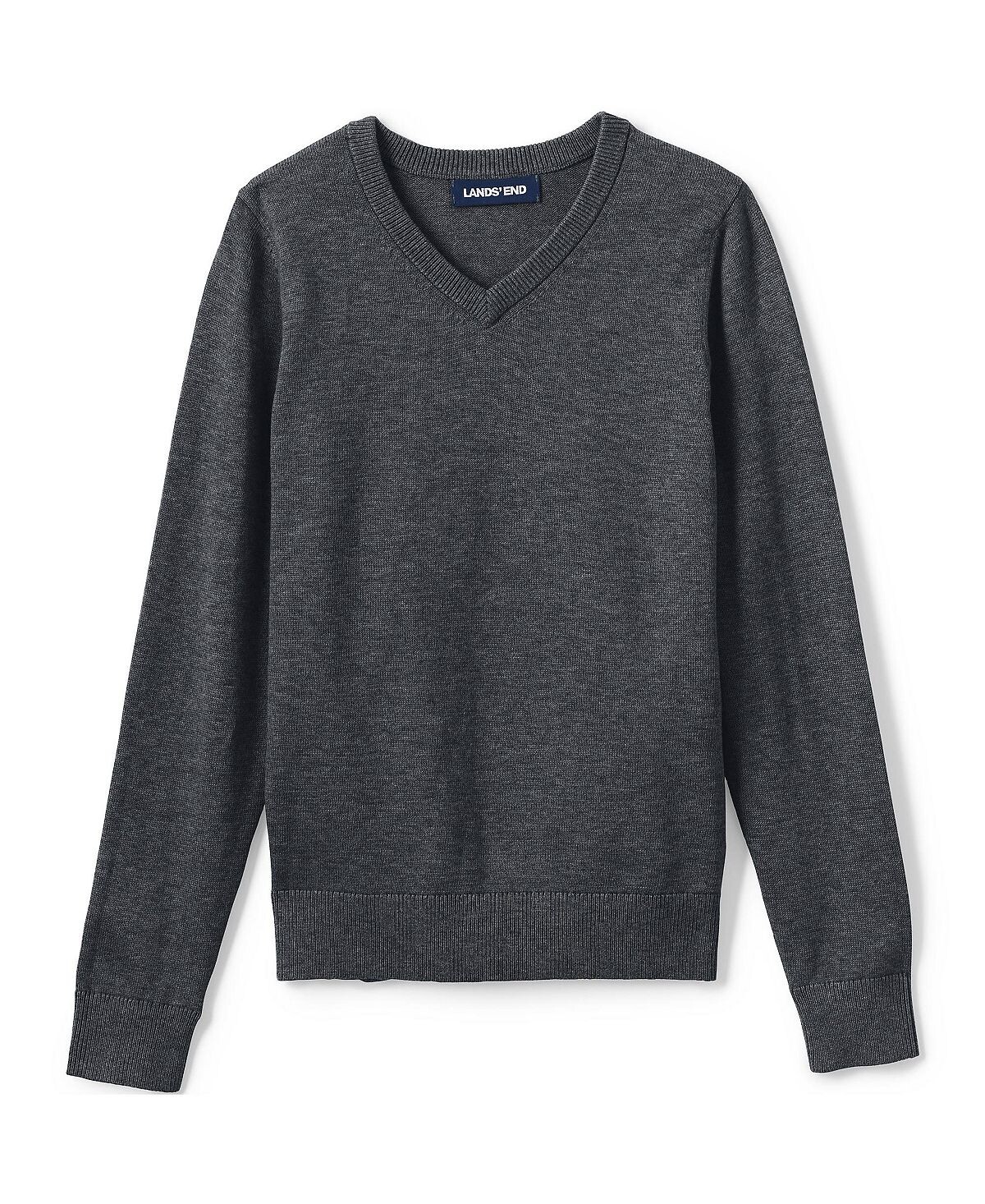 Детская школьная форма, хлопковый модальный свитер с v-образным вырезом для мальчиков Lands' End
Детская школьная форма, хлопковый модальный свитер с v-образным вырезом для мальчиков Lands' End