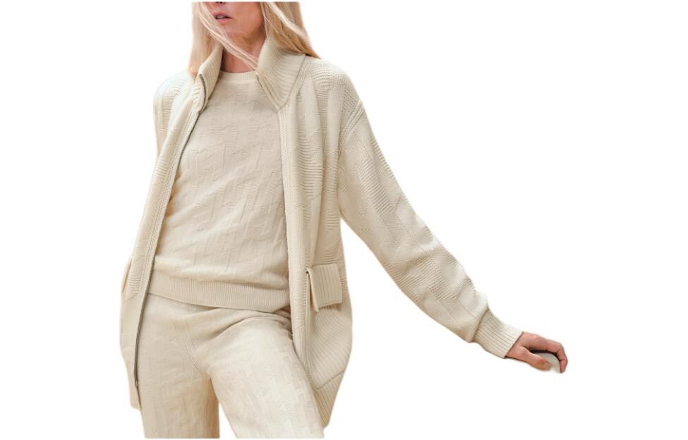 Кардиган женский Hermes с закрытыми карманами, белый
Кардиган женский Hermes с закрытыми карманами, белый