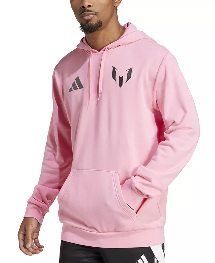 Мужская худи с логотипом Messi на шнурке adidas, розовый
Мужская худи с логотипом Messi на шнурке adidas, розовый