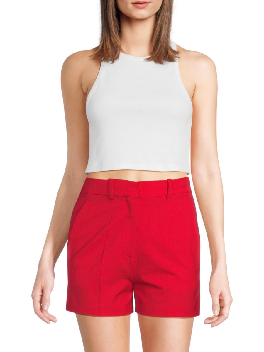 Укороченный топ из джерси с цветочным кружевом Valentino, белый
Укороченный топ из джерси с цветочным кружевом Valentino, белый