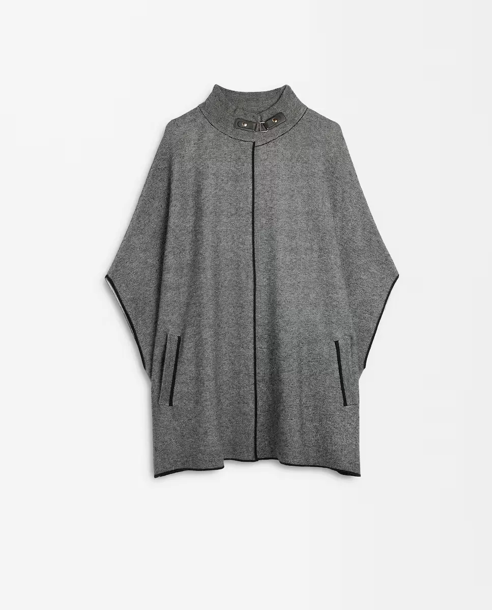 Женское вязаное пончо с высоким воротником однотонного цвета Parfois, серый
Женское вязаное пончо с высоким воротником однотонного цвета Parfois, серый