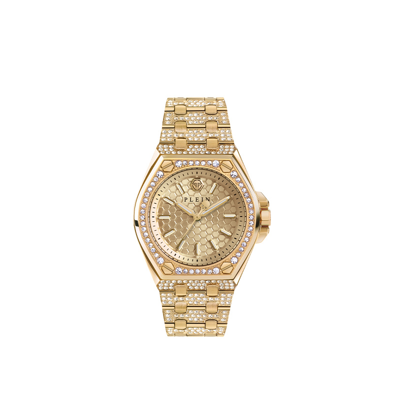 Наручные часы с кварцевым механизмом на металлическом браслете 38 мм с золотым циферблатом женские PHILIPP PLEIN
Наручные часы с кварцевым механизмом на металлическом браслете 38 мм с золотым циферблатом женские PHILIPP PLEIN