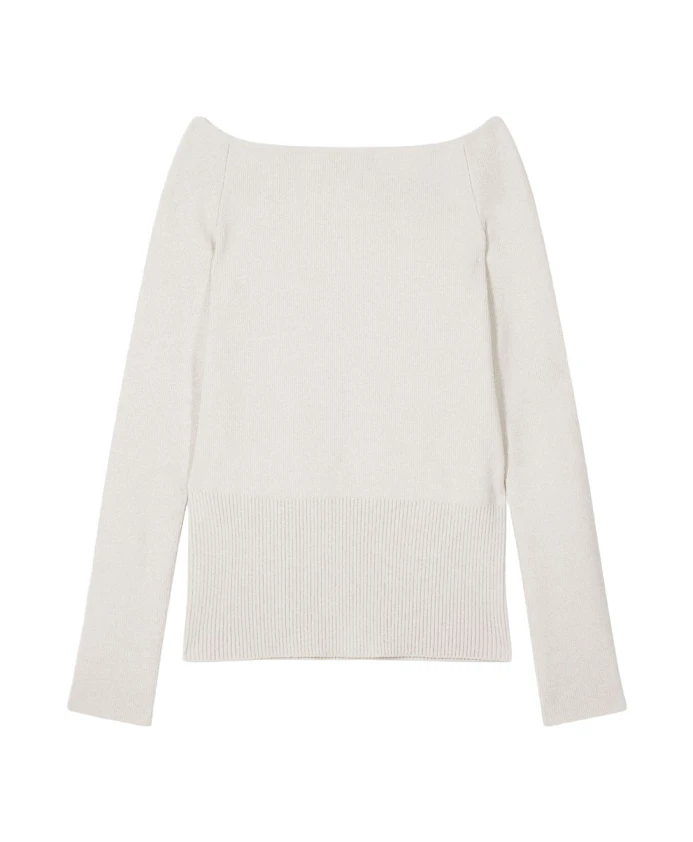 Мягкий пуловер с широким вырезом горловины. Patrizia Pepe, белый
Мягкий пуловер с широким вырезом горловины. Patrizia Pepe, белый