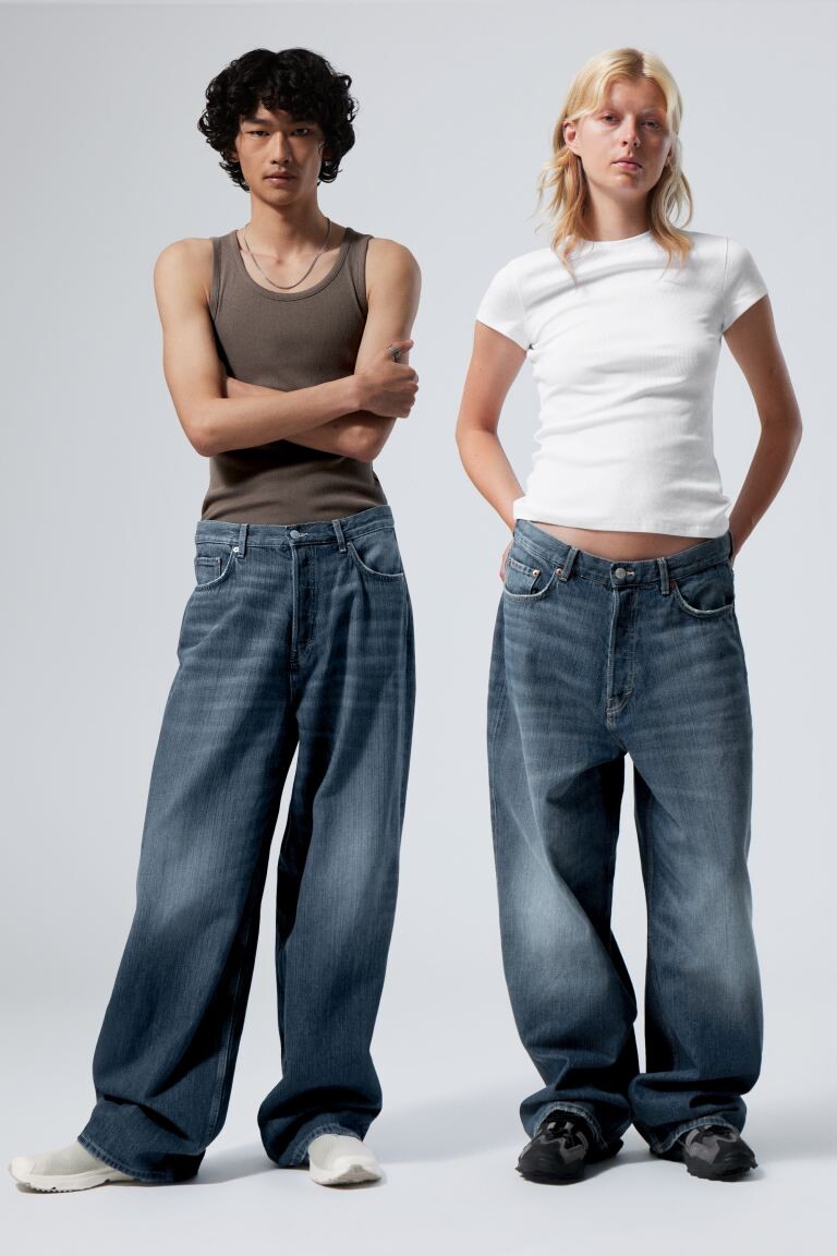 Свободные мешковатые джинсы astro Weekday, синий 
Свободные мешковатые джинсы astro Weekday, синий