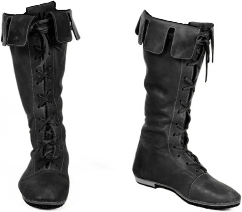 Мужские ренессансные ботинки Средневековые ботинки-пираты из искусственной кожи Вестерн-ковбойский стиль Рыцарские туфли Helltaker, черный
Мужские ренессансные ботинки Средневековые ботинки-пираты из искусственной кожи Вестерн-ковбойский стиль Рыцарские туфли Helltaker, черный