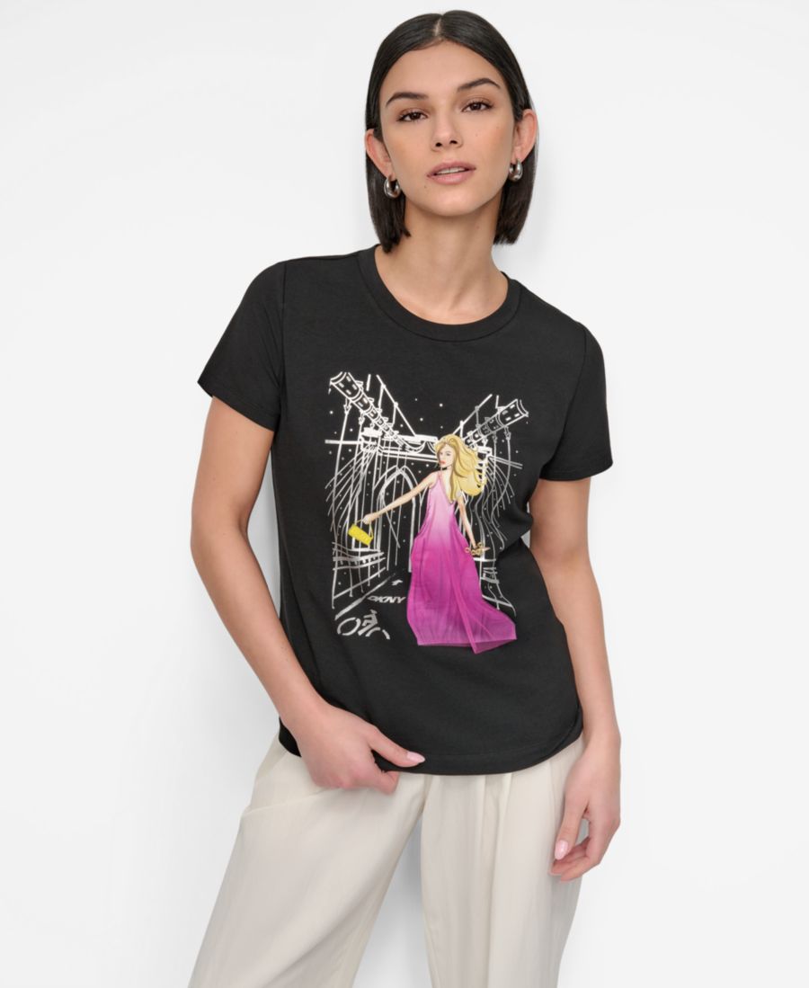 Женская футболка с надписью "Бруклинский мост" DKNY, Black, Черный, Женская футболка с надписью "Бруклинский мост" DKNY, Black
Женская футболка с надписью "Бруклинский мост" DKNY, Black, Черный, Женская футболка с надписью "Бруклинский мост" DKNY, Black