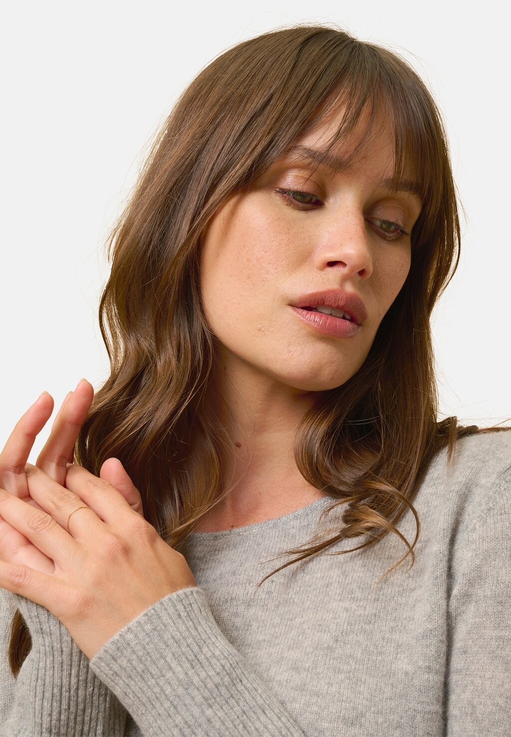 Платье-джемпер COL ROND Just Cashmere, светло-серый 
Платье-джемпер COL ROND Just Cashmere, светло-серый