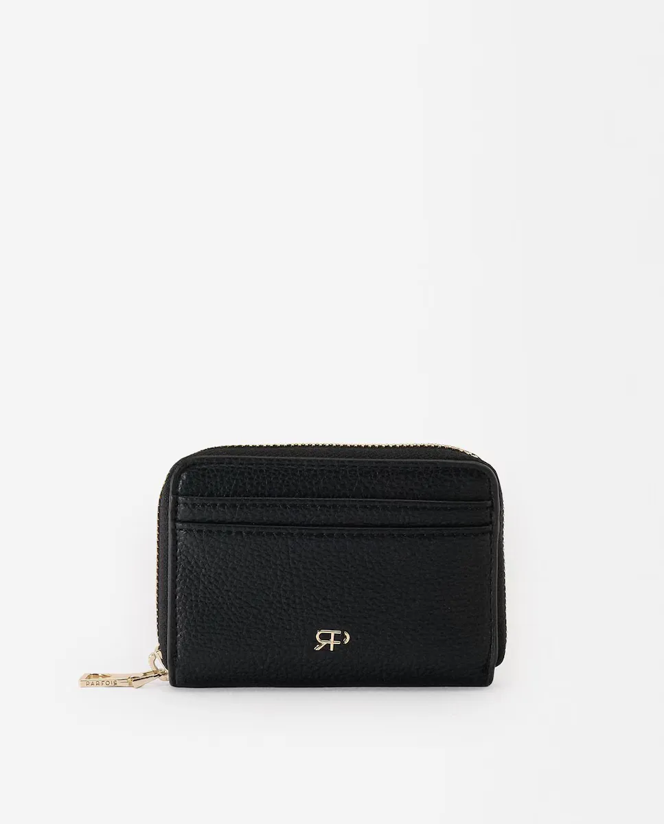 Небольшой однотонный женский кошелек на молнии Parfois, черный
Небольшой однотонный женский кошелек на молнии Parfois, черный
