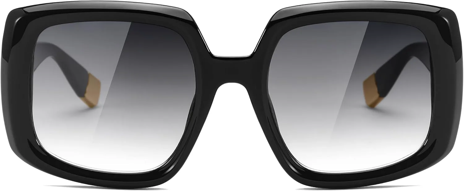 Солнцезащитные очки FEISEDY квадратной формы большого размера для женщин, винтажный ретро-стиль, толстая оправа, защита UV400, артикул B0196, Black Frame - Grey Lens
Солнцезащитные очки FEISEDY квадратной формы большого размера для женщин, винтажный ретро-стиль, толстая оправа, защита UV400, артикул B0196, Black Frame - Grey Lens