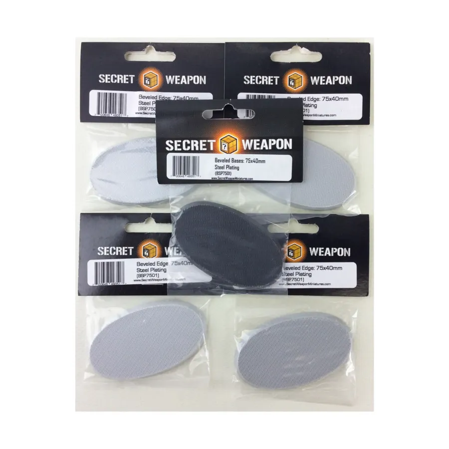 Скошенное основание 75x40 мм — стальное покрытие (5 шт.), Miniature Bases - Steel Plating 
Скошенное основание 75x40 мм — стальное покрытие (5 шт.), Miniature Bases - Steel Plating