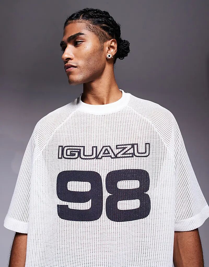 Футболка ASOS DESIGN свободного кроя со спущенным плечом и спортивной графикой из нейтральной хлопковой сетки
Футболка ASOS DESIGN свободного кроя со спущенным плечом и спортивной графикой из нейтральной хлопковой сетки