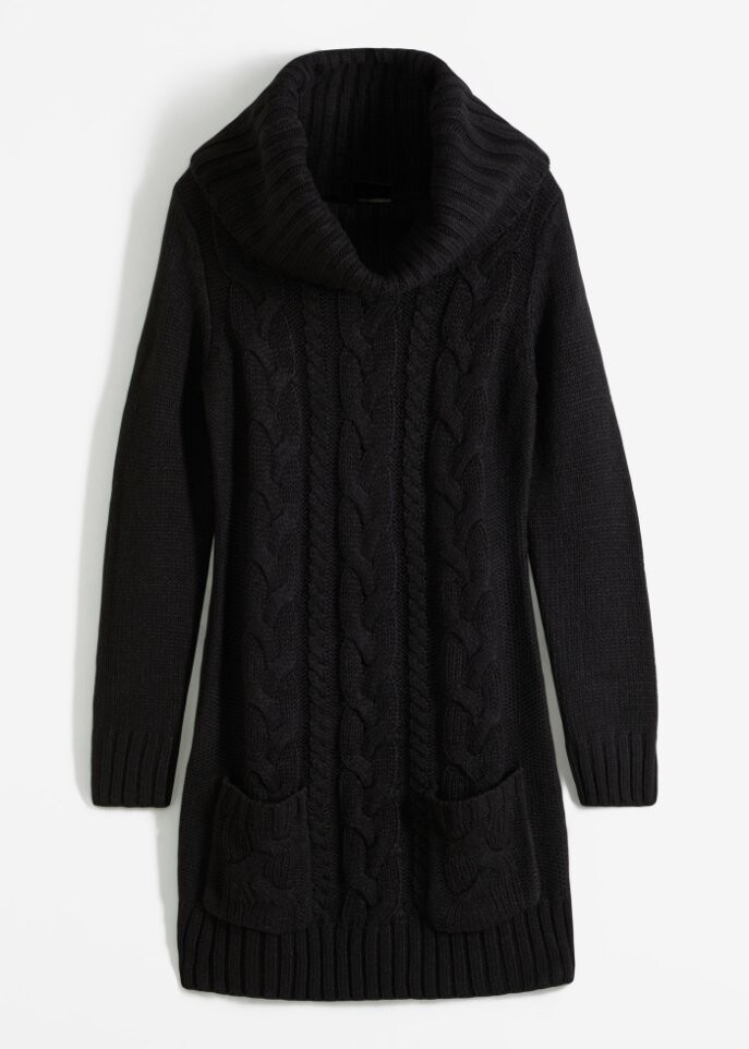 Трикотажное платье с водолазкой и накладными карманами Bpc Bonprix Collection, черный
Трикотажное платье с водолазкой и накладными карманами Bpc Bonprix Collection, черный