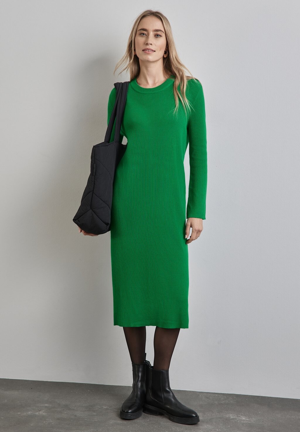 Платье-джемпер Street One, зеленый 
Платье-джемпер Street One, зеленый