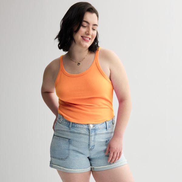 Женская плюс сайз майка с круглым вырезом и рубчиком So, цвет apricot shock
Женская плюс сайз майка с круглым вырезом и рубчиком So, цвет apricot shock