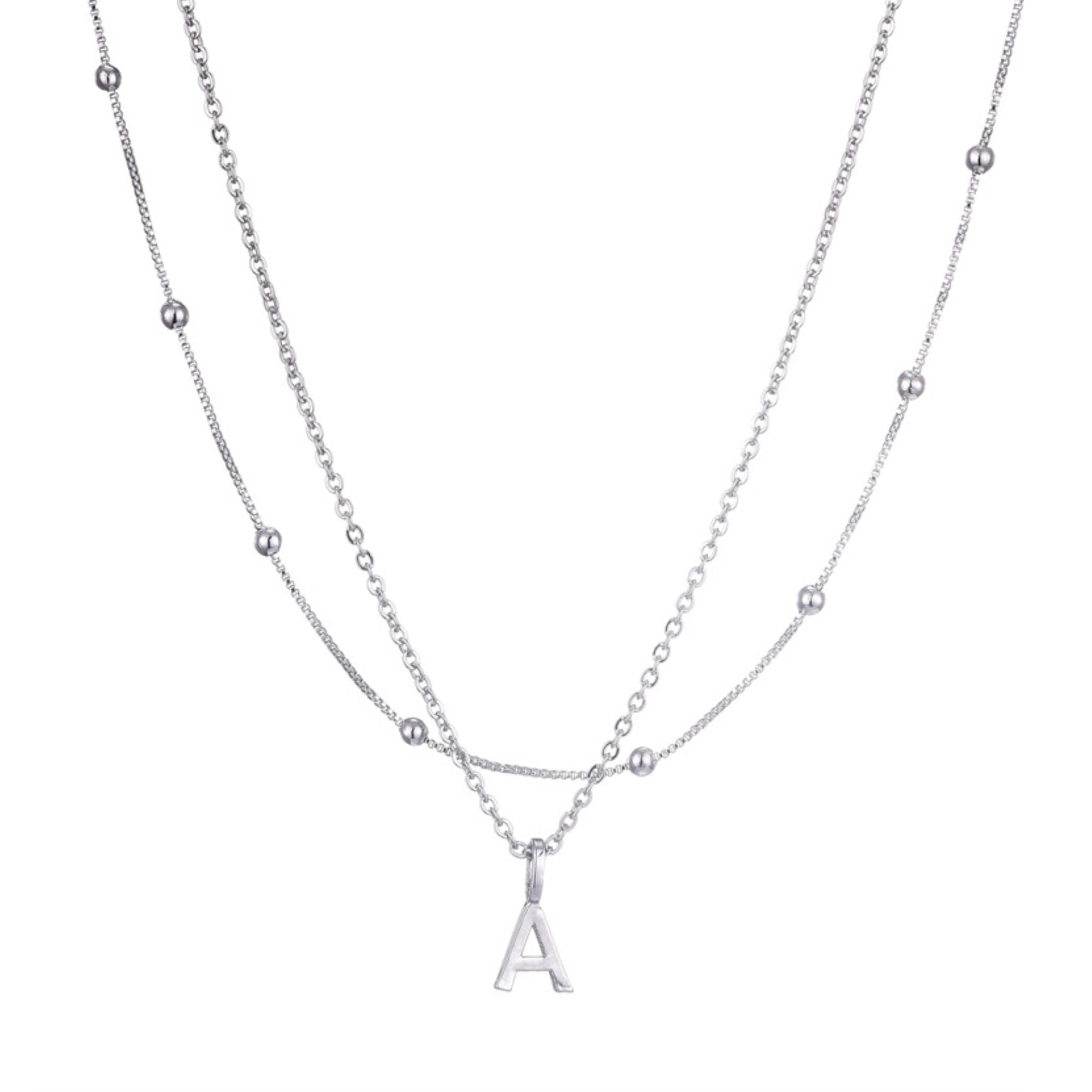 Посеребренное многослойное ожерелье с инициалами Adornia, Silver-A
Посеребренное многослойное ожерелье с инициалами Adornia, Silver-A