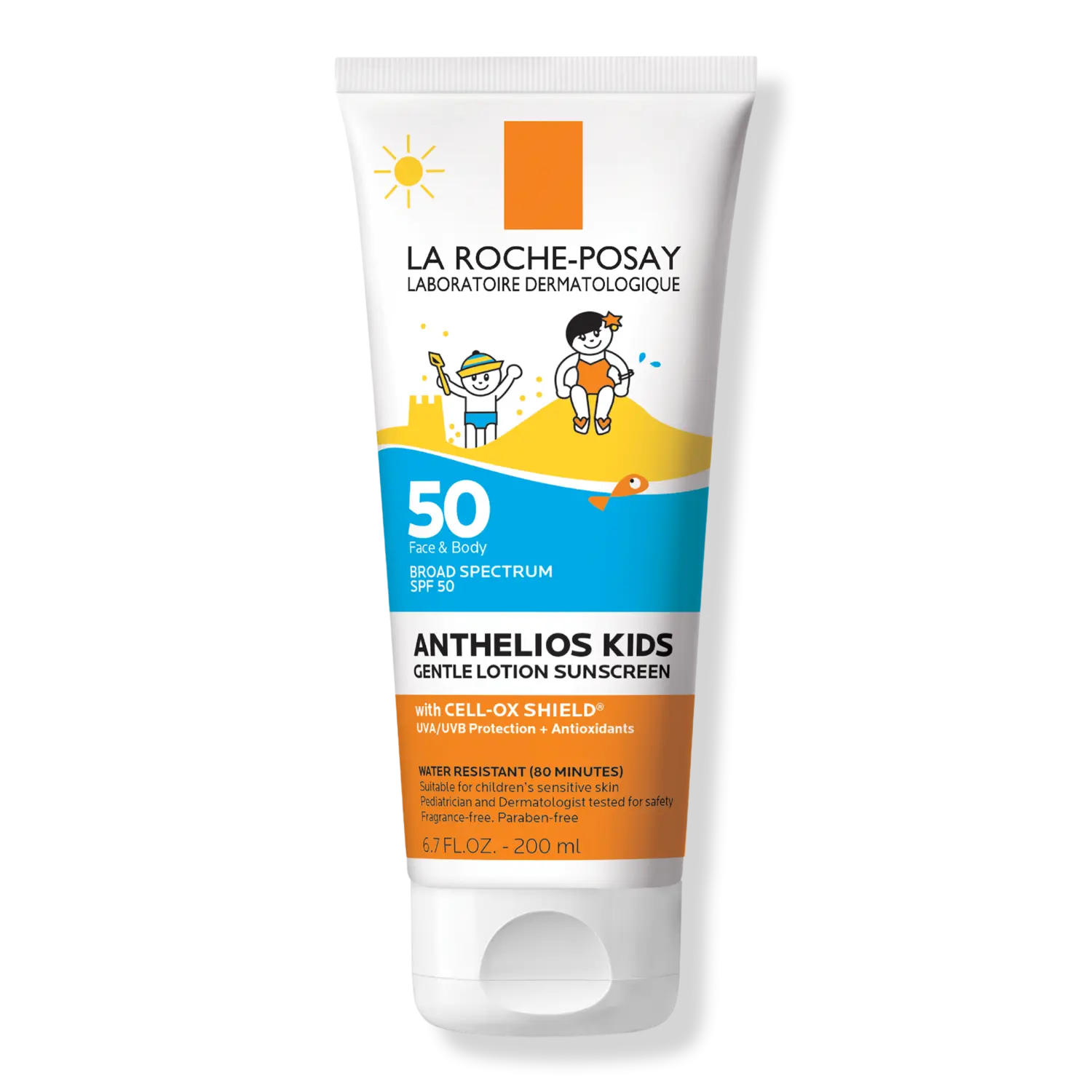 Детский солнцезащитный лосьон для лица и тела Anthelios Kids SPF 50 La Roche-Posay
Детский солнцезащитный лосьон для лица и тела Anthelios Kids SPF 50 La Roche-Posay