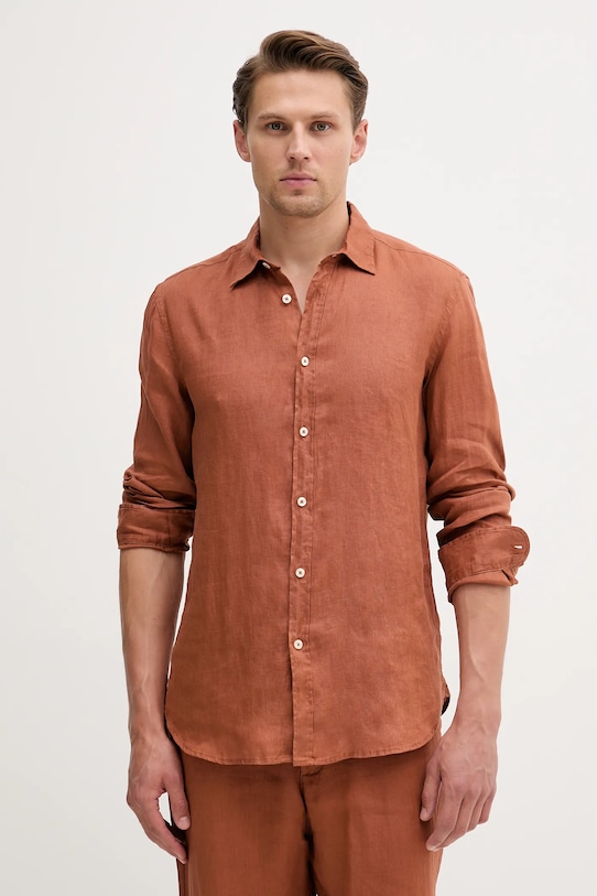 Льняная рубашка United Colors Of Benetton, оранжевый
Льняная рубашка United Colors Of Benetton, оранжевый