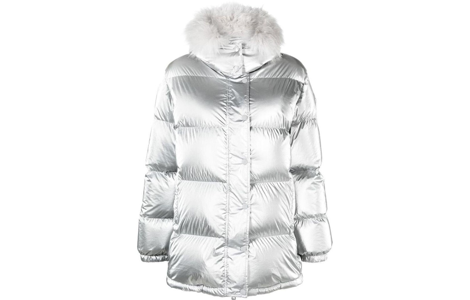 Пуховик женский Moncler с мехом, серебристый / белый
Пуховик женский Moncler с мехом, серебристый / белый