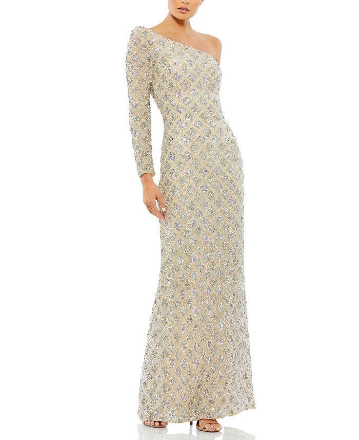 Украшенное асимметричное платье с одним плечом Mac Duggal, золотой
Украшенное асимметричное платье с одним плечом Mac Duggal, золотой