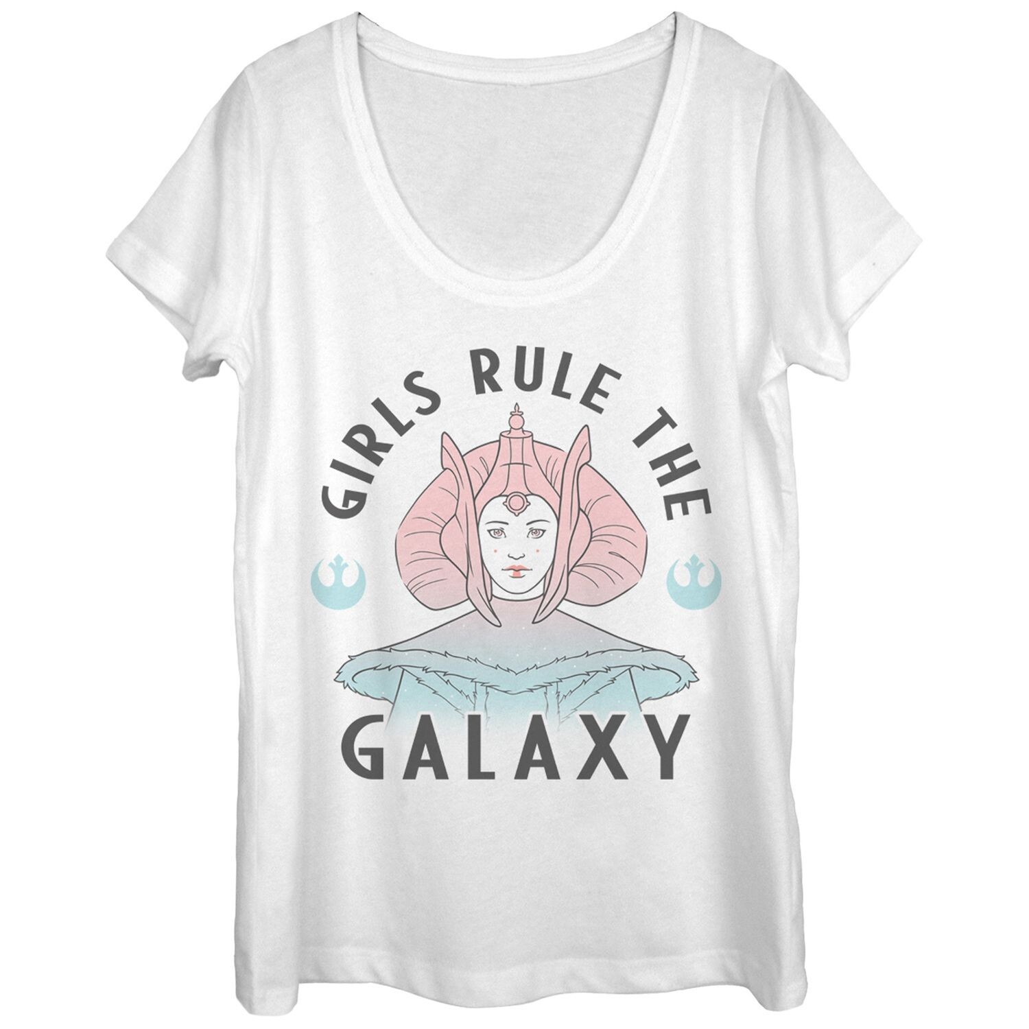 Футболка с круглым вырезом для девочек «Звездные войны Падме Амидала» для девочек Licensed Character 
Футболка с круглым вырезом для девочек «Звездные войны Падме Амидала» для девочек Licensed Character