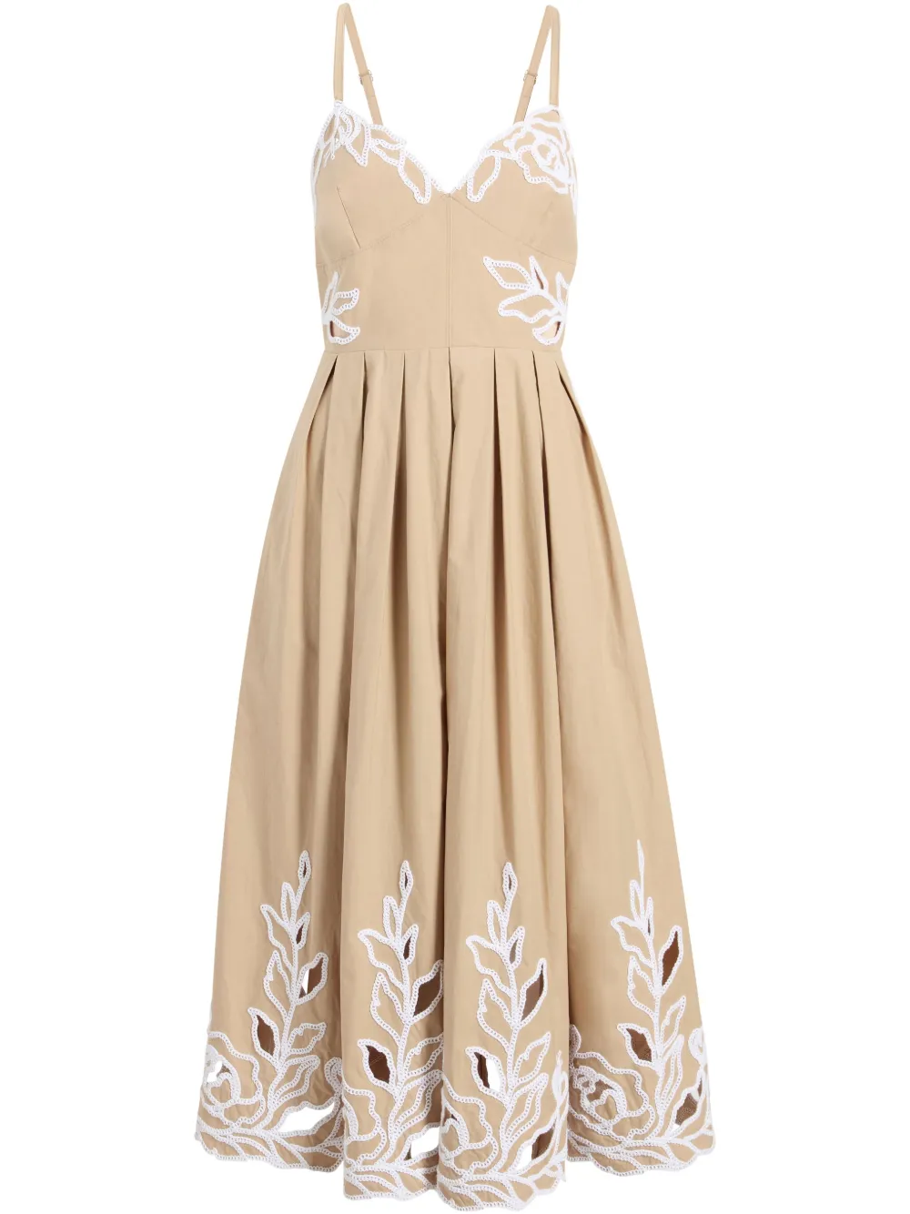 Платье а-силуэта с вышивкой Cinq A Sept, нейтральный
Платье а-силуэта с вышивкой Cinq A Sept, нейтральный