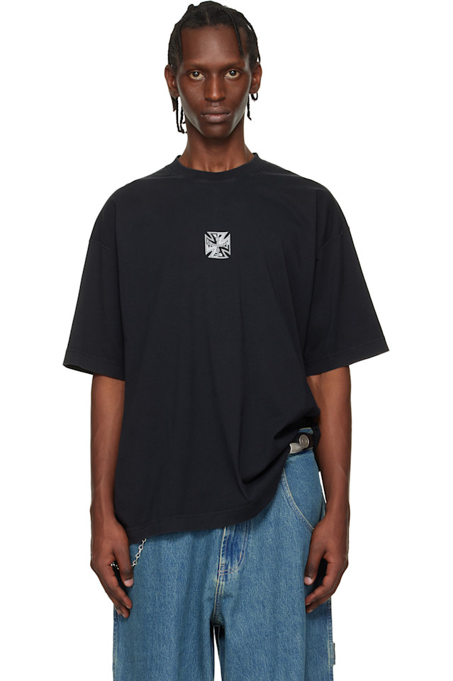 Футболка с логотипом байкерского креста Vetements, черный
Футболка с логотипом байкерского креста Vetements, черный