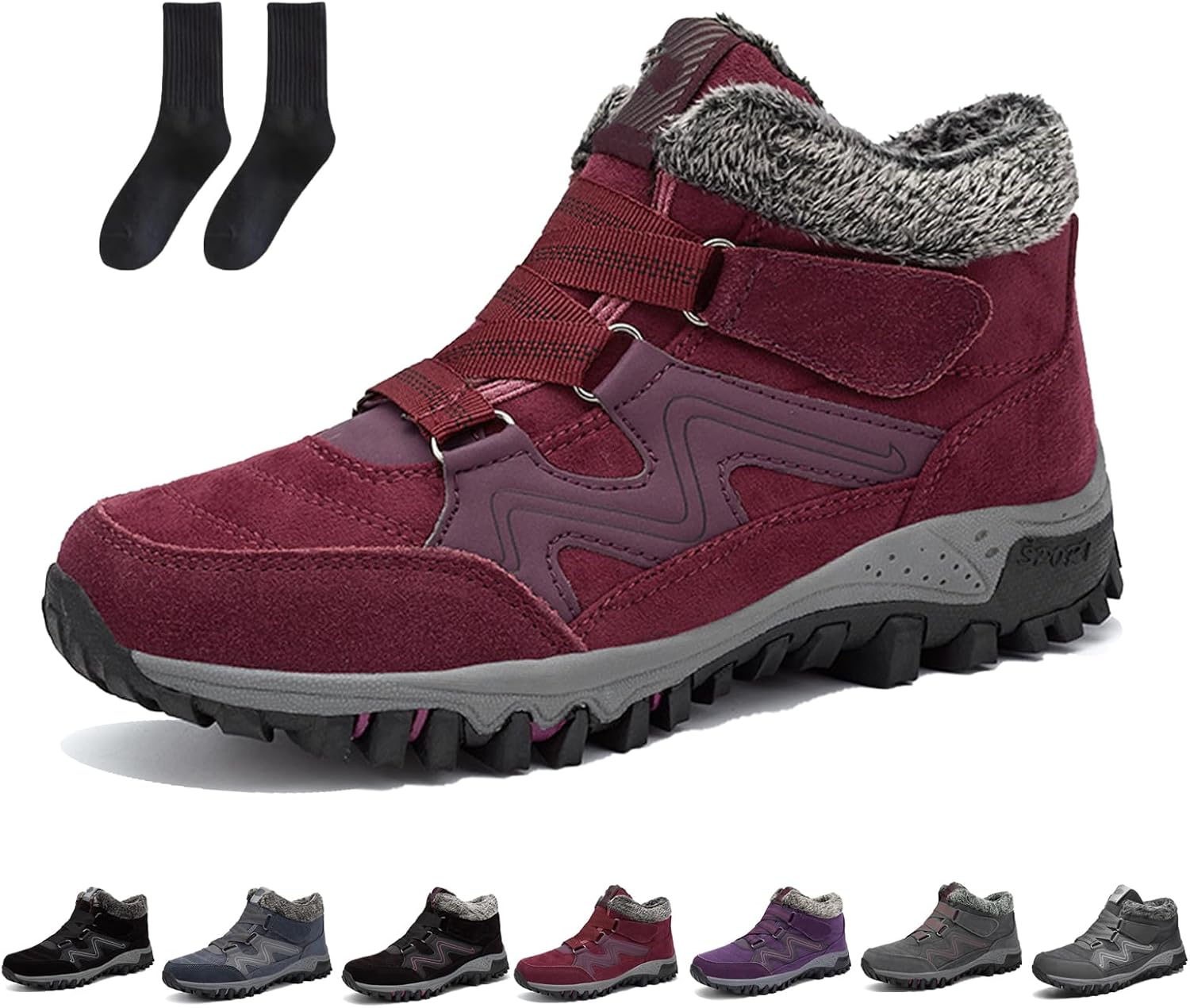 Мужские зимние ботинки повседневные легкие снежные ботинки - водонепроницаемые, теплые зимние ботинки для походов и работы, удобные ботинки для прогулок на улице Generic, Maroon 10 Women / 9 Men
Мужские зимние ботинки повседневные легкие снежные ботинки - водонепроницаемые, теплые зимние ботинки для походов и работы, удобные ботинки для прогулок на улице Generic, Maroon 10 Women / 9 Men