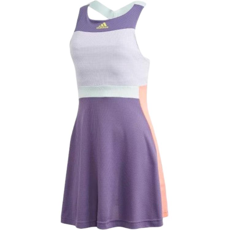 Adidas Женское платье без рукавов, белое с фиолетовыми вставками
Adidas Женское платье без рукавов, белое с фиолетовыми вставками