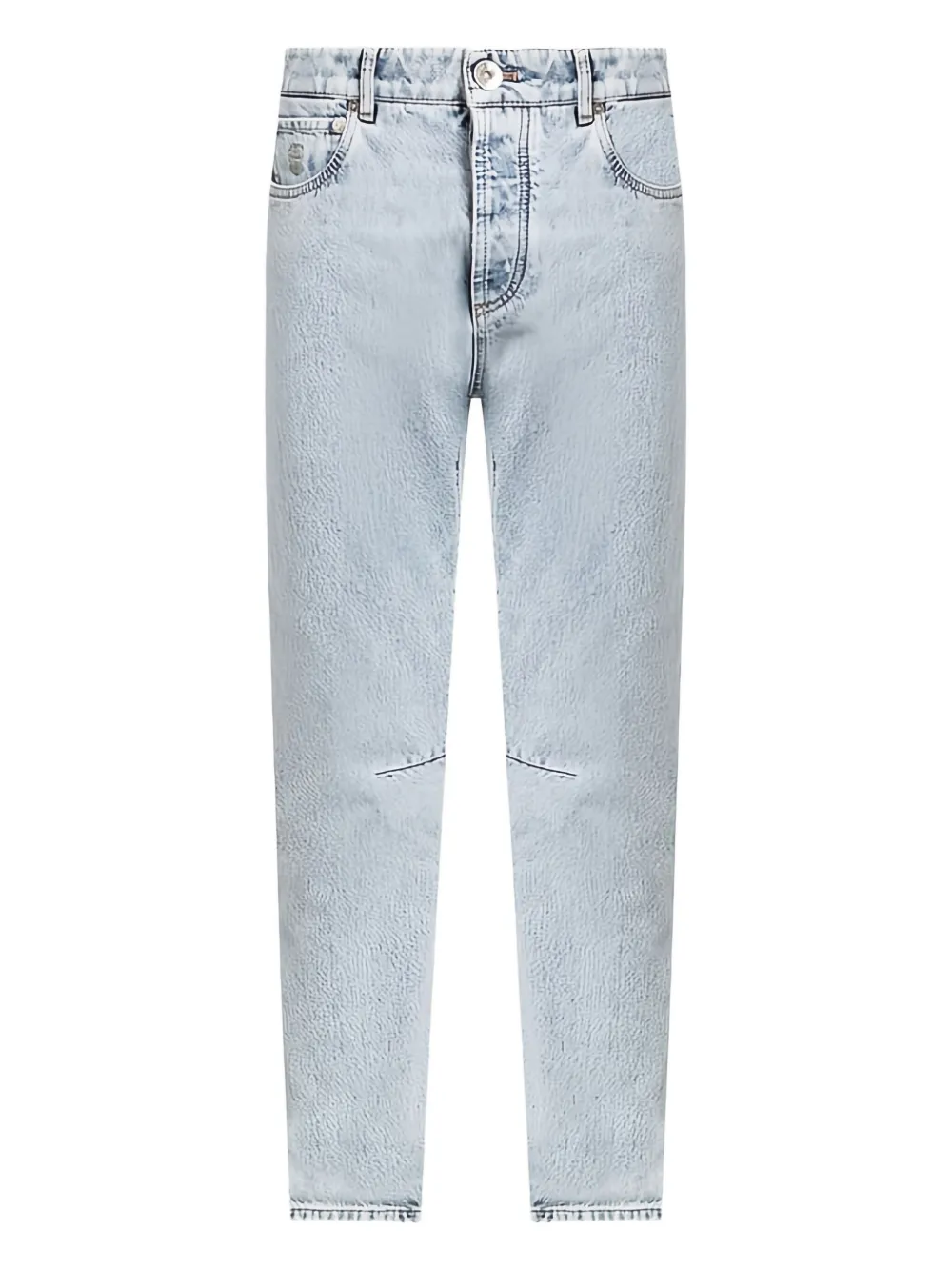 Узкие джинсы из вареного денима Brunello Cucinelli, синий
Узкие джинсы из вареного денима Brunello Cucinelli, синий