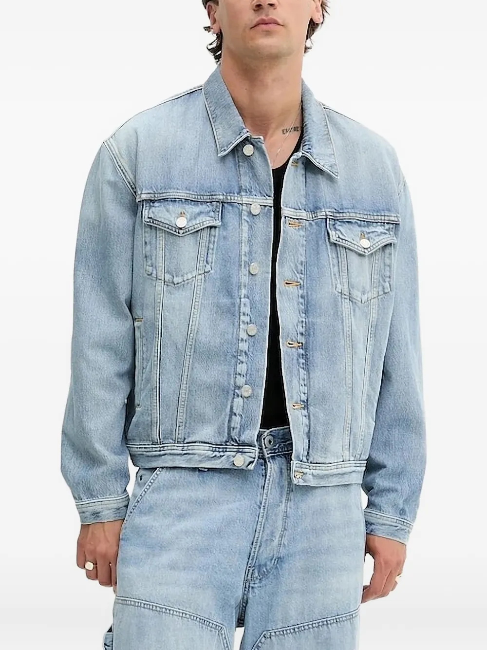 Джинсовая куртка на пуговицах Won Hundred, синий
Джинсовая куртка на пуговицах Won Hundred, синий